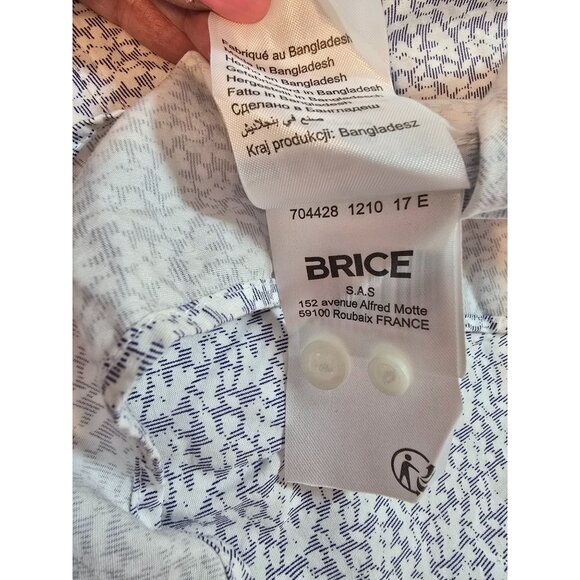 Men Brice lightweight button down casual shirt button cuffs size S slim - Picture 5 of 12